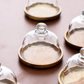 Hot Sale  Mini Dessert Plate Japanese Dessert Display Plate Cup Cake Wood Tray with Lid Glass Cover Dessert Plate