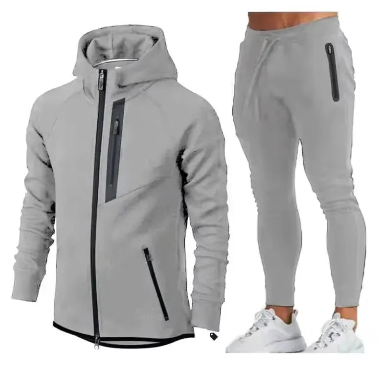 Custom Comfortable Hoodie and Jogging Suit Sportswear Zipper Two Piece Set Tracksuits