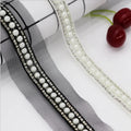 2024 Popular Eco-Friendly 3D Beaded Lace Fabric Thin Lace Frontal for Garment Decoration