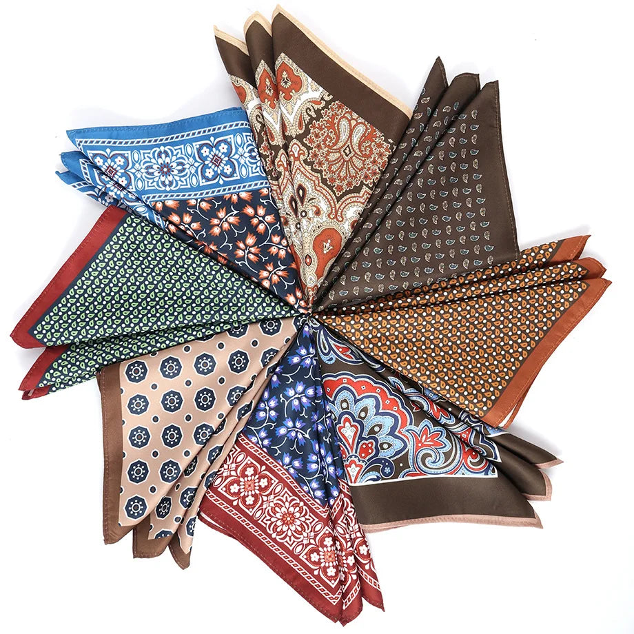 30cm Digital Print Men Hanky Polk Dot Vintage Style Handkerchief Wholesale for Male Wedding