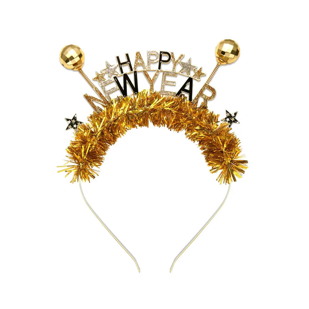 Pafu  New Year's Eve Celebration Party Gifts New Year's Tiara for woman  Alloy Disco Ball Glitter Crown Headpiece