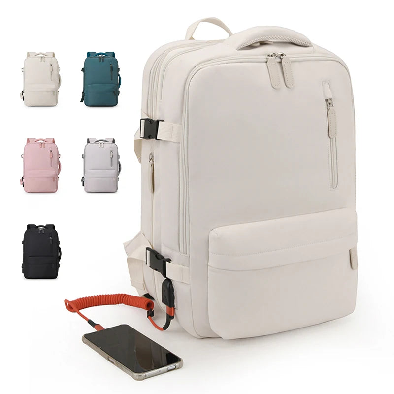 Customized logo Colorful Casual Travel Laptop Backpack for Men Waterproof Expandable Multifunction Computer Backpack with USB
