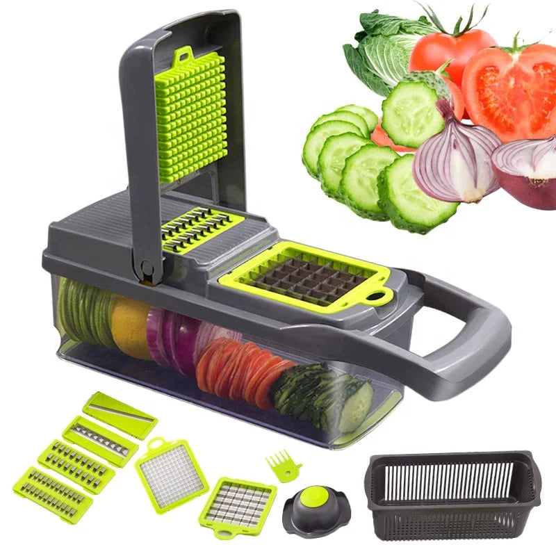 Multifunctional Kitchen Vegetable Cutter Manual 7 in 1 Slicer Online Plastic Fruit Potato Peeler Vegetable Chopper Grater Slicer