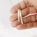 EManco Blank Nameplate Necklace Custom Engrave Gold Plated Stainless Steel Bar Pendant Necklace Chain Jewelry Women Accessoires