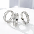 Baguette Step Cut 2*4mm Moissanite Band Rings Moissanite Entirety Wedding Band Rings S925 Silver