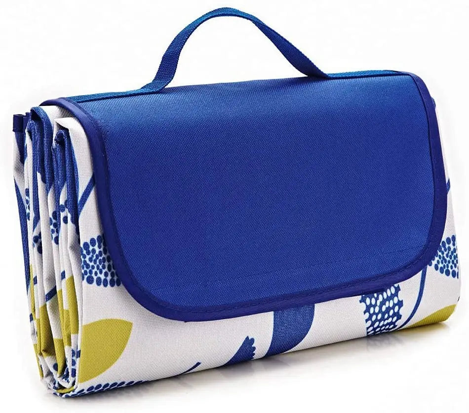 Woqi Good Quality Picnic Mat Waterproof Portable Travel Flock Coating Camping Blanket