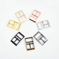 Meetee LCH-116 25mm Customize Double Pole Eyes Buckle Bag Accessories for Handbag Double Bar Pin Buckle Pet Collar Belt Buckle