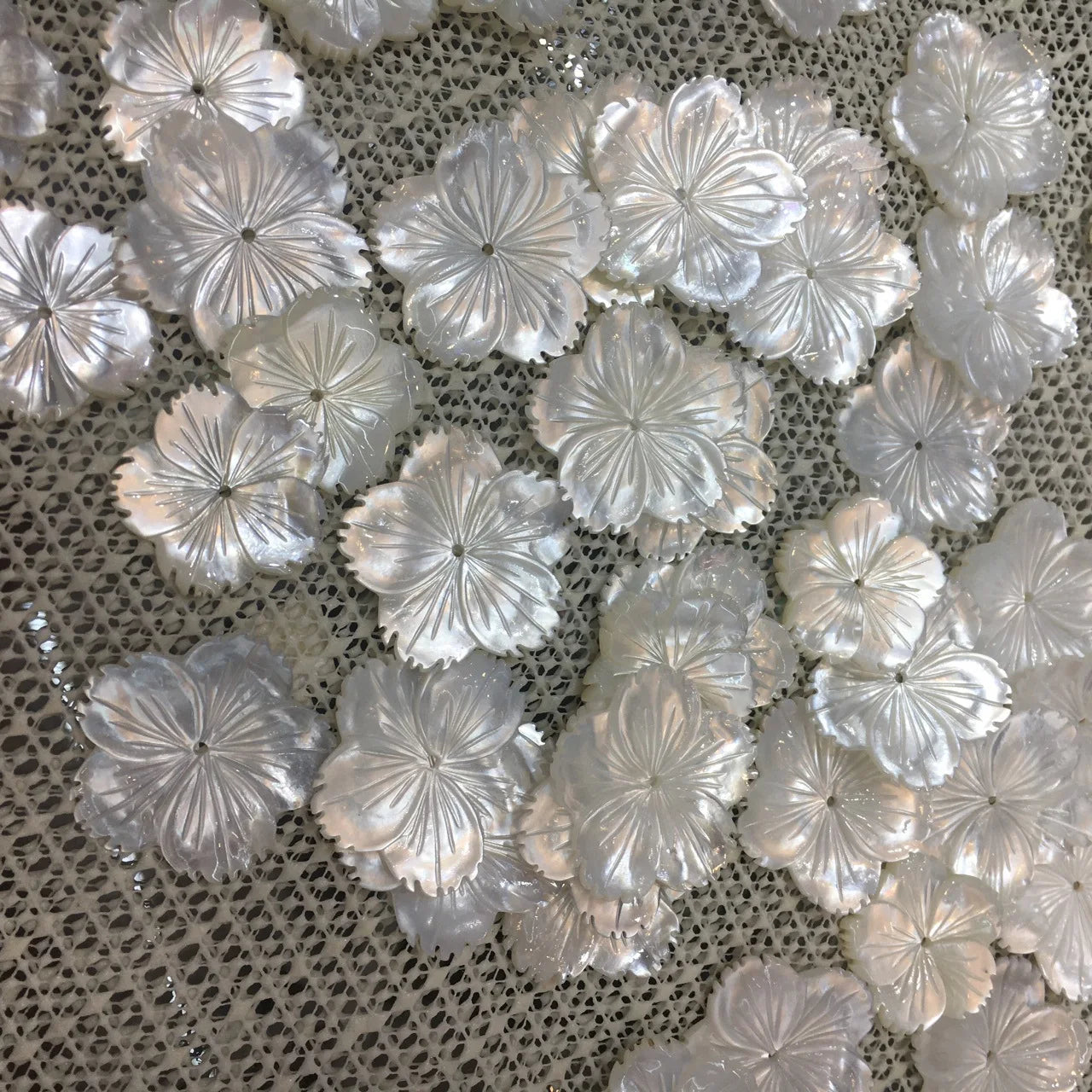 20mm Natural Freshwater White Butterfly Shell Mother of the Pearl Beads