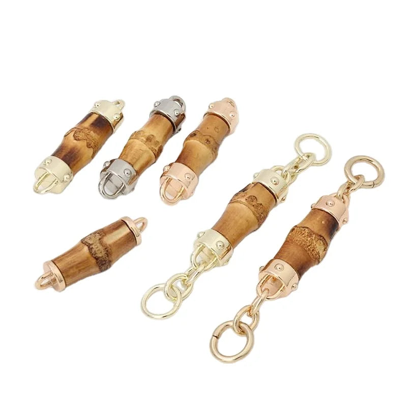 Bamboo Fringe Charm Connector - 8 Styles Bag Hanger Pendant for Purse Shoes Keychain DIY Accessories Wholesale