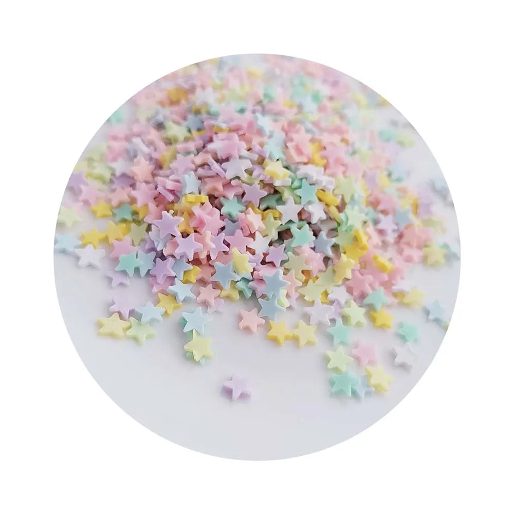 Hot Sale Star Polymer Clay Slices Diy Slime Filler Craft Shaker Quicksand Making Supplies