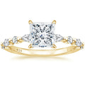 Fine Jewelry Rings Women 2CT 925 Sterling Silver Ring Princess Cut CZ Engagement Ring Cubic Zirconia Wedding Band