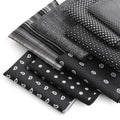Luxury Black Pocket Squares Mens Polyester Jacquard Paisley Striped Hankies Polka Dot Handkerchief for Men
