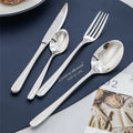 Classic 304 Stainless Steel Cutlery Set Steak Fork Knife Spoon Silverware Restaurant Cutlery Set