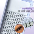 6D Lash Extensions Long Stem Pre Fan Eyelash Extension Wholesale Vendor Dark Fluffy Mix Premade Lash Fan Trays