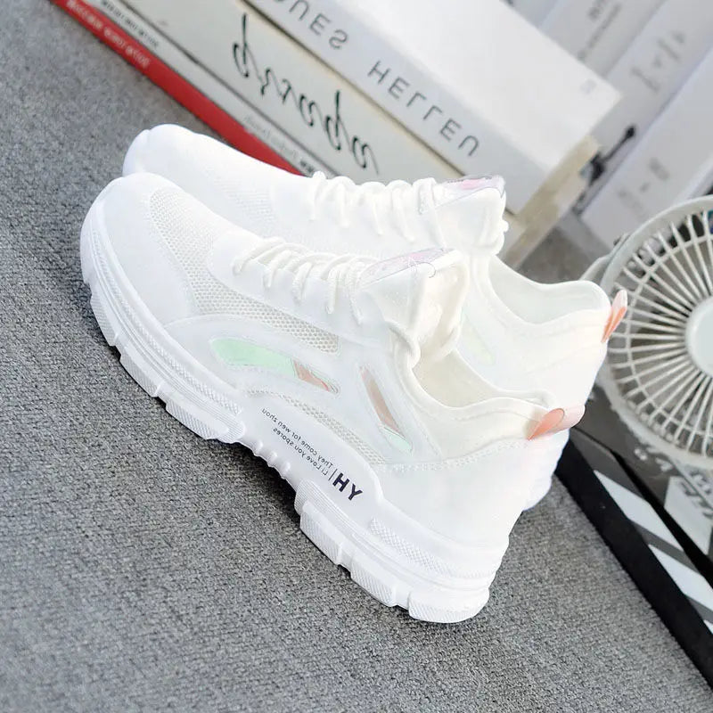 Flat Bottom Sports Female Shoes Breathable Flat Bottom Mesh Upper Mesh Footwear Women Summer Breathable Footwear