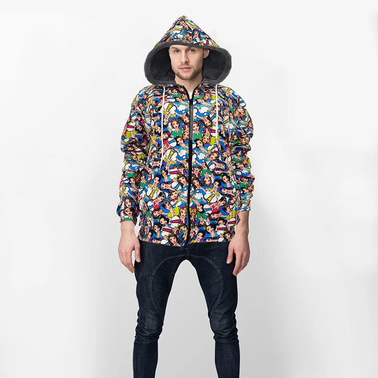 High Quality Personalized Zipper Pockets Fleece Thick Winter Printed Unisex Hoodies