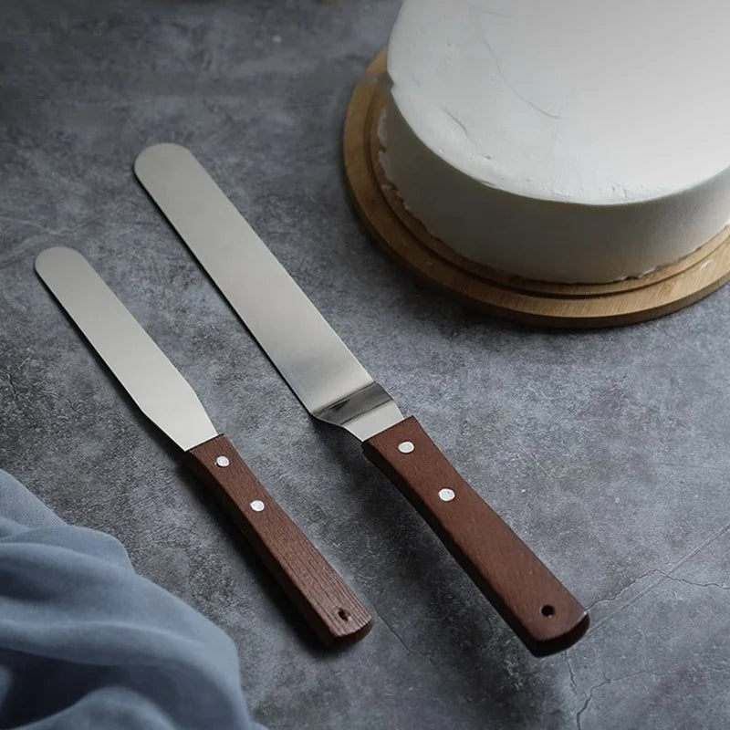 Stainless Steel Cake Decorating Frosting Spatulas Knife Professional Cake Curving Icing Knife Spatulas