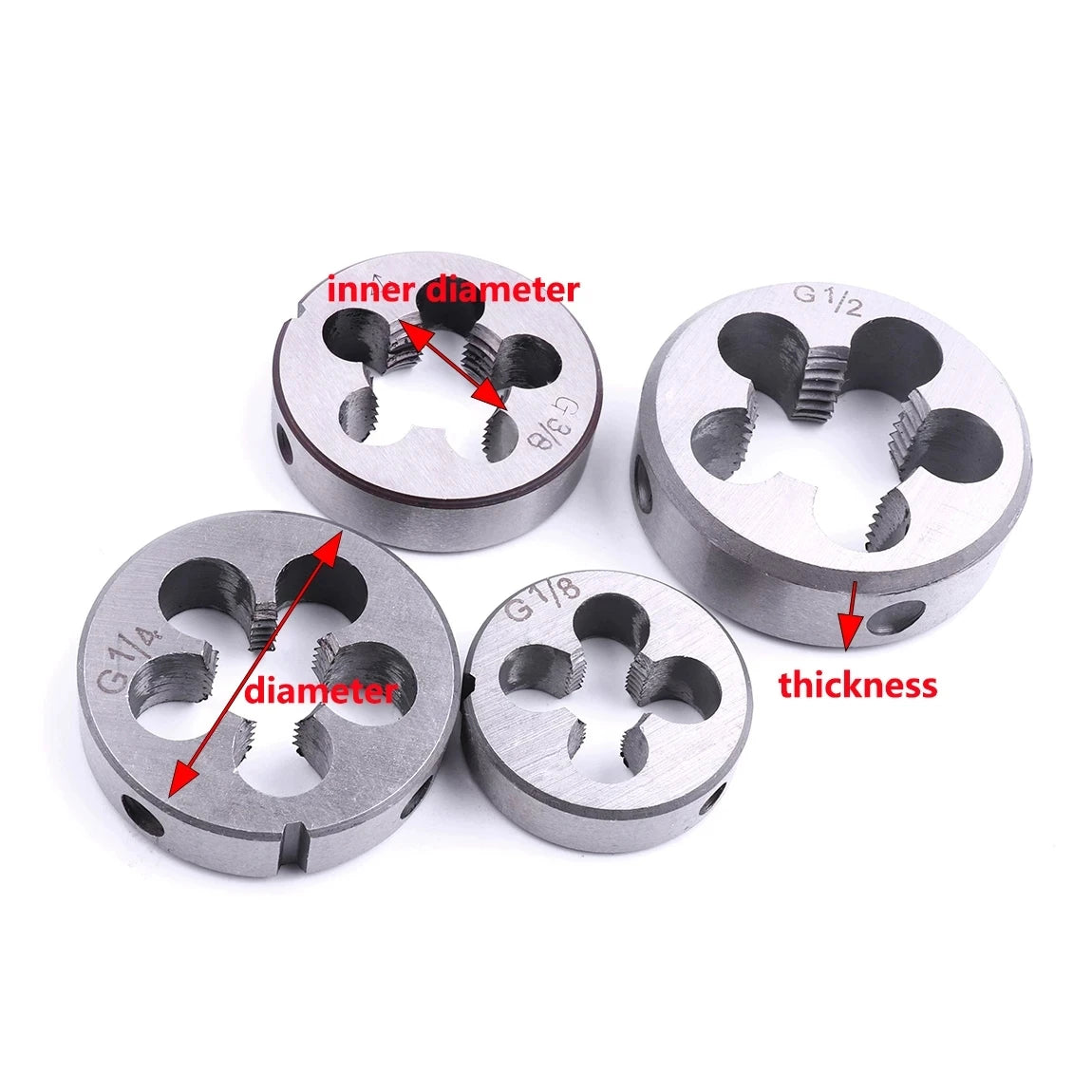 Tap Threads Round BSP 1/8 1/4 3/8 1/2 3/4 Right Hand Die Metric Screw B1.375X24 BSC1.37-24
