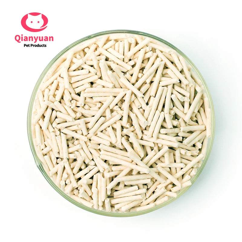 Customized Dust Free Cat Sand Biodegradable 6L Scented Multiple Colors Soluble Plant Tofu Cat Litter Sand