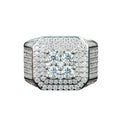 Newly Arrive 925 Sterling Silver Hip Hop Fashion Jewelry White Gold Plated Bling Bling Iced Out Moissanite Men Ring for Rappers