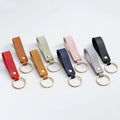 Cheap Fashion Simple PU Leather Keychain Metal Key Ring Leather Keychain for Promotion Gifts Wholesale