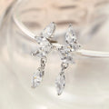 S925 Sterling Silver Earrings Temperament Branches Diamond Sterling Silver Earrings Female Korean Fashion Silver Jewelry