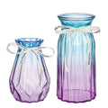 Traditional Europe Style Diamond Embossed Mix Color Sodalime Glass Durable Machine Made Tabletop Vase for Home Restaurant