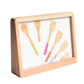 Home Tabletop  Wood Picture Frame Free Standing Top Slot  Beech Wooden Photo Frame