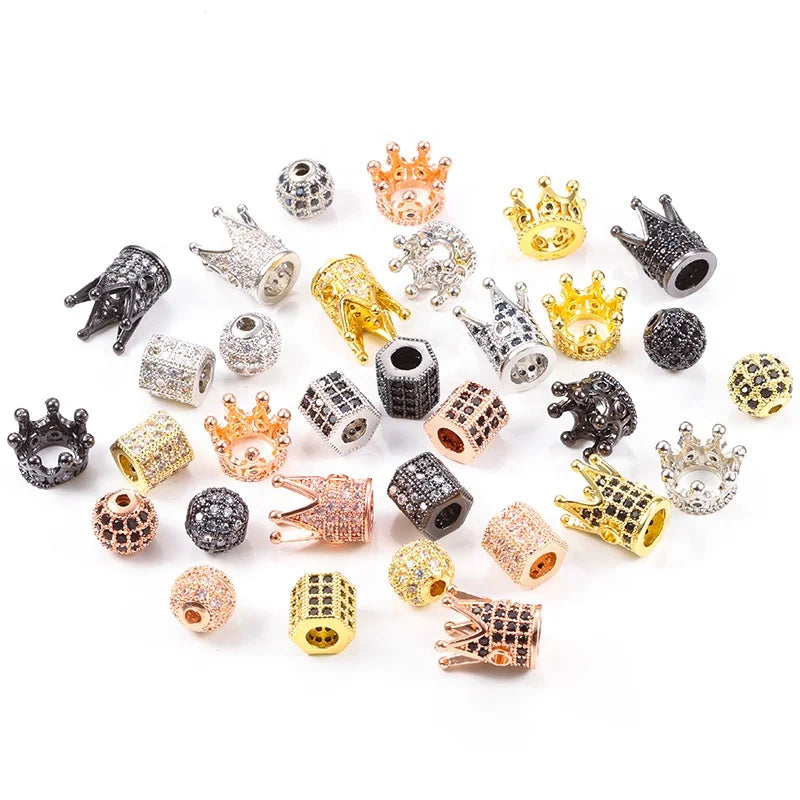 Diamond Beads Jewelry Parts Copper Beads Charms Jewelry Findings & Components Earrinh Parts Supplies for Jewelry Making