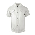 Men's Cardigan Multi Pocket Casual Loose Short Sleeved Bubble Shirt