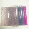 Thickness 0.5mm Waterproof Transparent and Oil Resistant with Sparkling Stars PVC for Raincoats and Packaging and BagsPVC Film