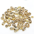 HFOUR Customizable DIY Sew-On Flatback Rhinestones Light Coffee Mixed Shapes 3D Glass Crystal Buckle Loose Rhinestones Creative