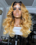 P4/27 Body Wave Lace Front Wig Long HD Transparent Lace Frontal Highlight Bob Wigs Made From Malaysian Style Women's Human Hair
