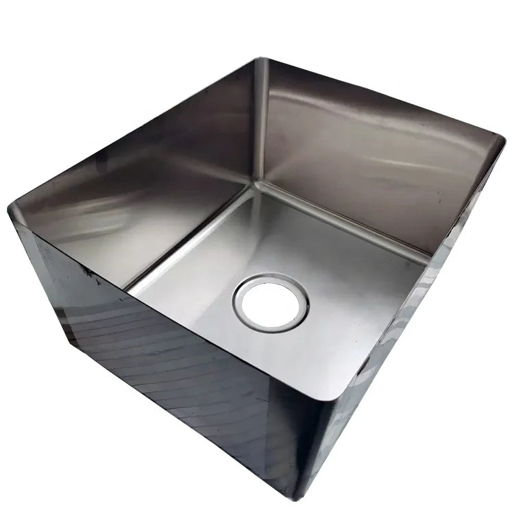 Handmade 304 201 Welded Stainless Steel Single Bowl Undermount Kitchen Sink square Bowl