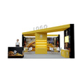 Custom Made 20x20ft Durable Aluminum Modular Trade Show Booth Indoor Exhibition Reusable 5-Year Warranty Customizable Color