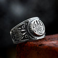 SS8-1122R 2023 Updated Design Stainless Steel Viking Bear Paw Ring Slavic Warding Veles for Men Creativity Gift Wholesale