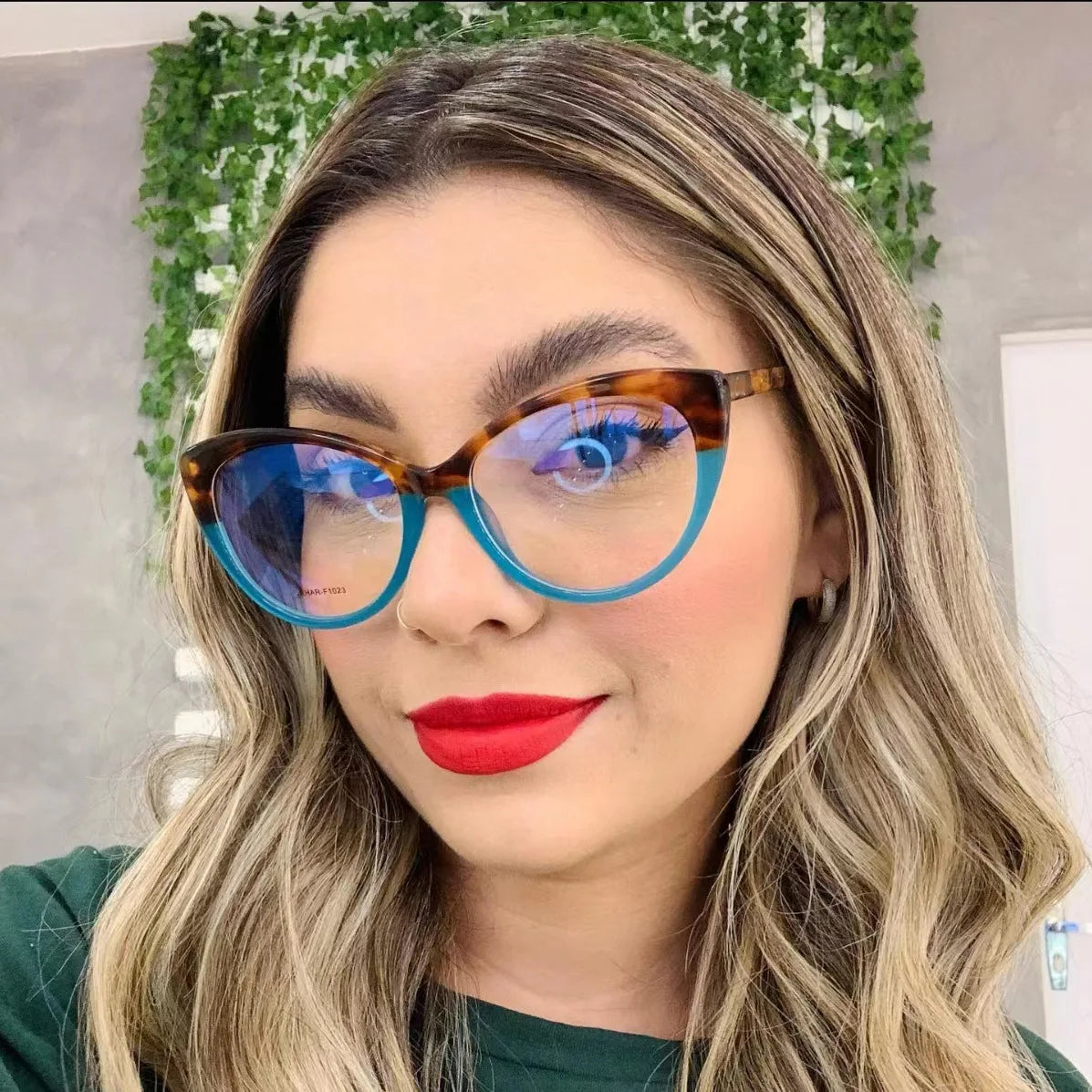 Custom Logo  Fashion TR90 Cat Eye Computer Eyeglasses Colorful Big Frame Anti Blue Light Glasses Women