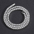 Unisex 3mm 4mm 5mm 6mm CZ Diamond Miami-Cuban Link Chain Geometric Gold Plated Hip Hop Rhinestone Tennis Choker Necklace Trendy