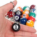 Fashion Simulation Resin 2.5cm Mini Magic Billiard Black 8 Ball Keychain for Gift