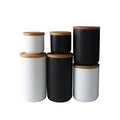 Modern Design Custom logo Canisters Tea Coffee Sugar Ceramic Food Storage Jar