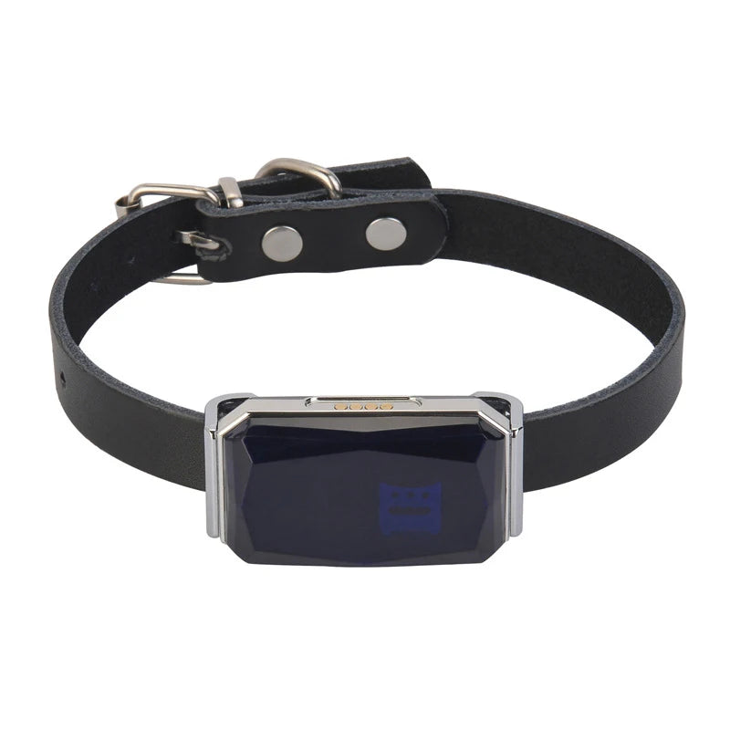 Real-Time GPS Pet Tracker Collar for Dogs Cats Solid Pattern with Intelligent Features Plastic Material Decorated Ribbons Lights