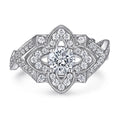 Rings Women Real Silver Jewelry White Gold Plated Claw Setting 925 Sterling Silver Proposal Wedding Rings