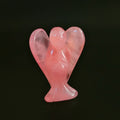 Huiying 2 Inch Unique Design Natural Gemstone Rose Quartz Angel Small Size Craving Crafts