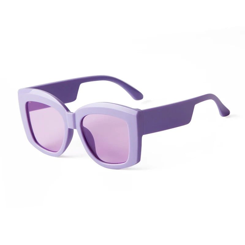 STORY STY3963 Women Oversized Purple Sunglasses Ladies Wide Leg Square Shades Fashion Glamour Big Frame Sunglasses