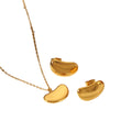 N&S Stainless Steel Jewelry Set New Fashion Gold Minimalist Necklace Dot Earrings Stylish Trendy Gift Idea