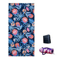 Roll-up Reversible Beach Mat with Neck Pillow Custom RPET Recycle Sublimation Beach Blanket Towel
