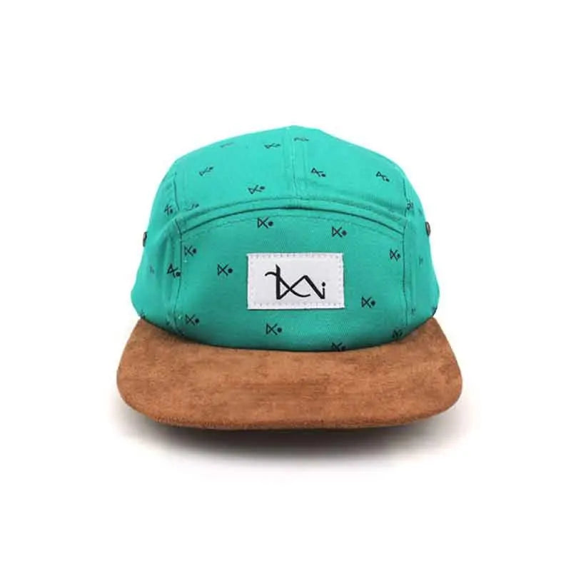 OEM Custom Design Unstructured Five-Panel Sports Camp Cap Logo Embossed Hat for Casual Outdoor Use & Travel