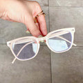 QA6199 Custom Logo Vintage Designer Block Blue Light Glasses Square Anti-blue Protect Eyeglasses Women