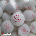 Anyball Brand 3-Star Table Tennis Ball Custom Logo White & Yellow 40+mm ABS New Material for Indoor & Outdoor Sports