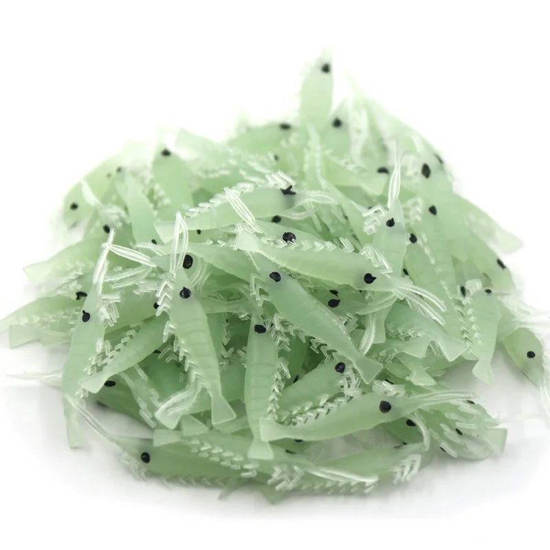 3cm Soft Plastic Shrimp Fishing Lure  Luminous Shrimp Bait Soft  Lure